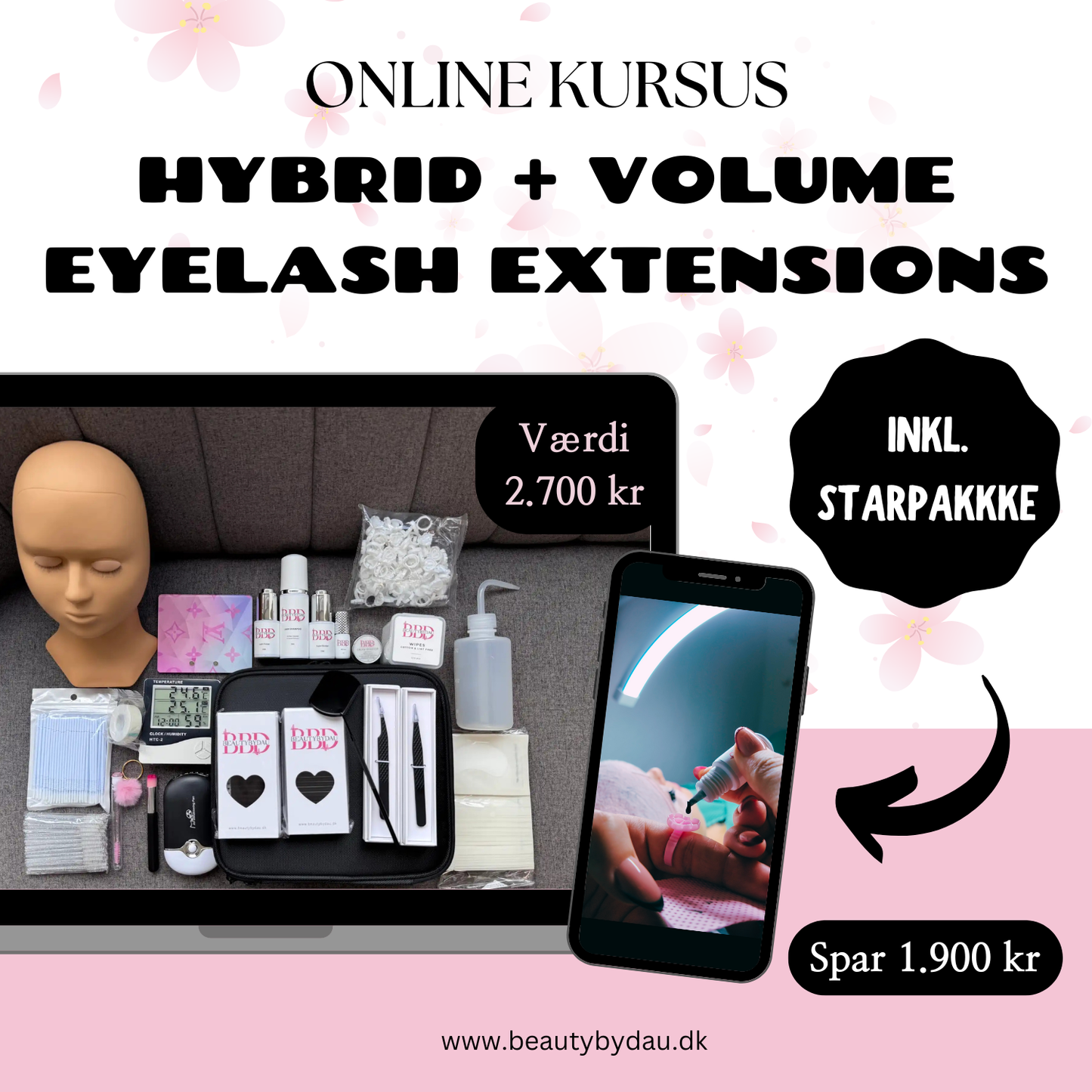 Hybrid + Volume Eyelash Extension Kursus