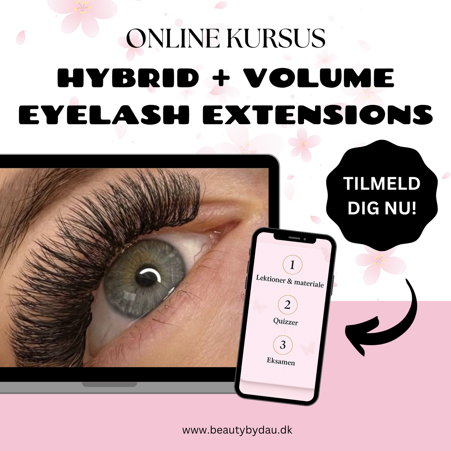 Hybrid + Volume Eyelash Extension Kursus