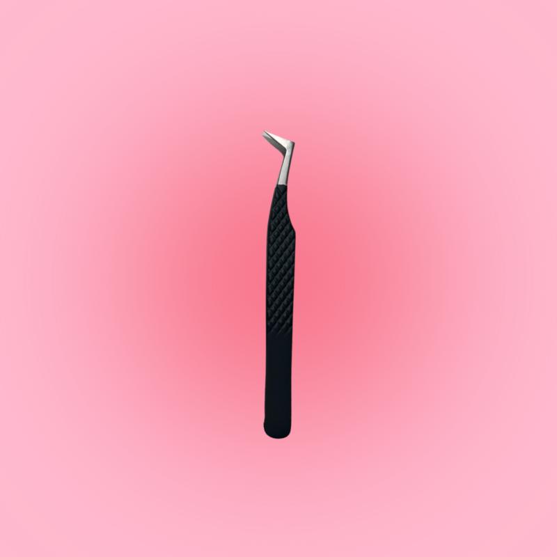 Buet fiber tip pincet – skånsom og effektiv ved påsætning af kunstige vipper fra BeautyByDau.