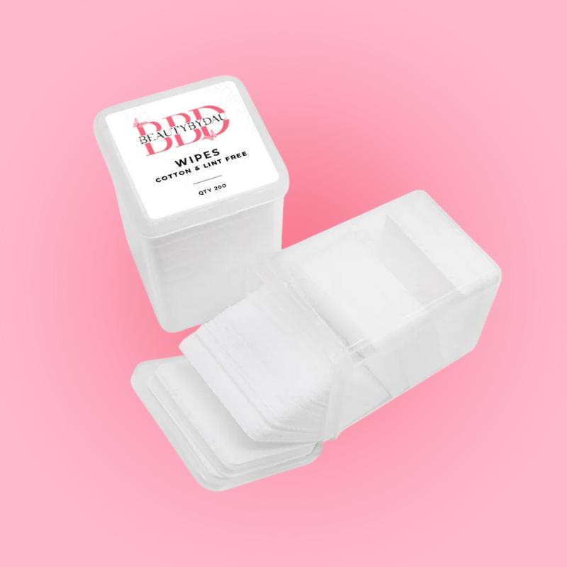 Lim wipes til eyelash extensions – fnugfri servietter til rengøring af limdyse