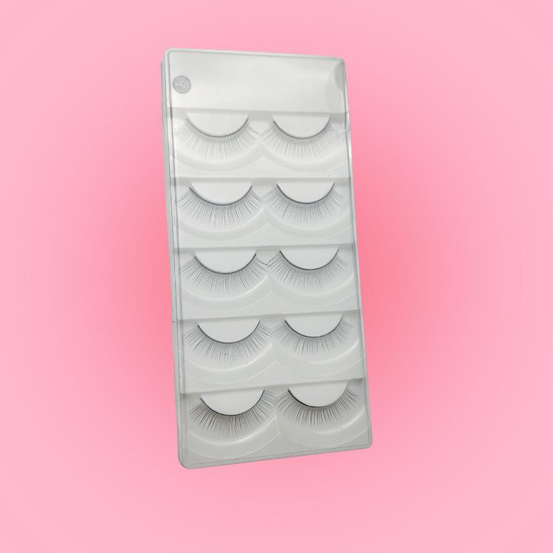 Øvevipper til træning af eyelash extensions – falske træningsvipper til øvehoved fra BeautyByDau.